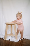 Short Sleeve Bodysuit - Shell Pink