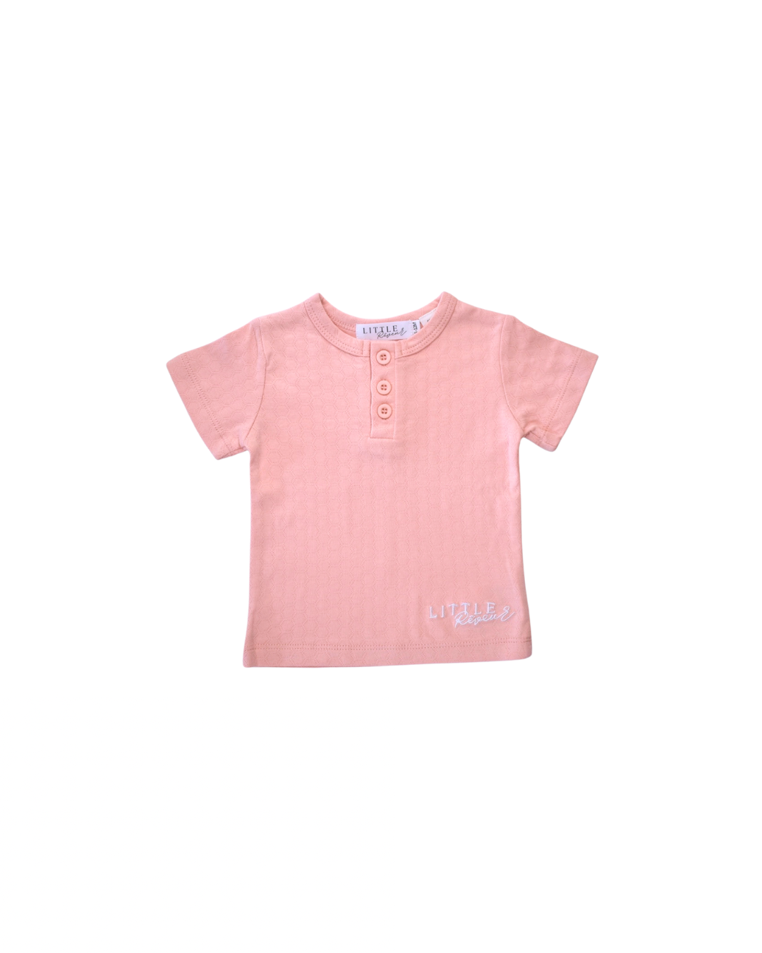Short Sleeve Top & Shorts Set - Shell Pink