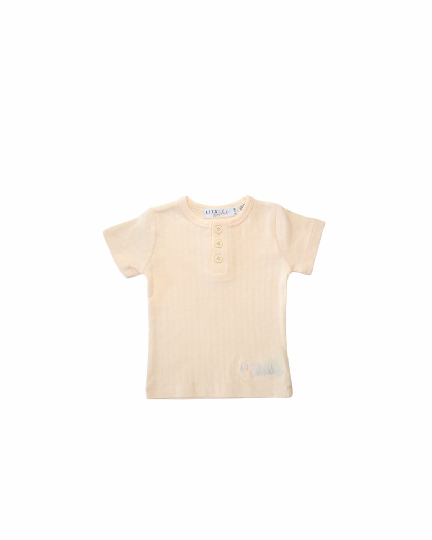 Short Sleeve Top & Shorts Set - White Sand